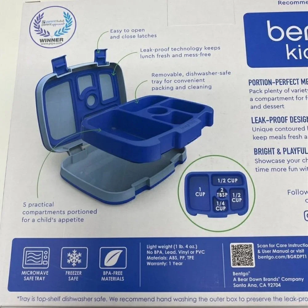 Bentgo Kids' Leakproof, 5 Compartment Bento-Style Kids' Lunch Box Various Prints